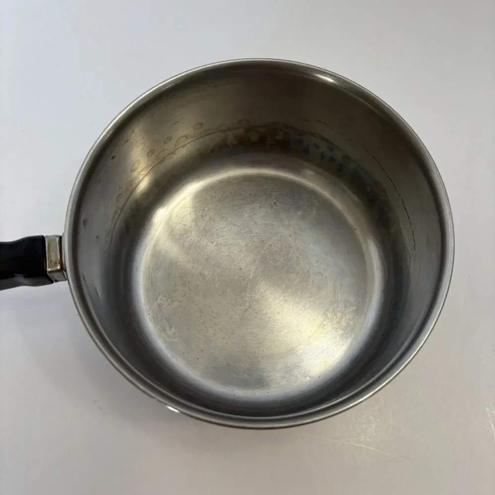 Vtg Farberware 1Qt Saucepan Pot Stainless‎ Steel Aluminum Clad Bronx NY USA